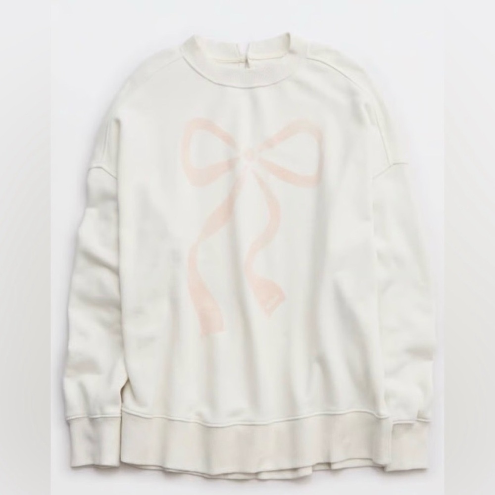 Aerie Big Chill Crew Bow Sweatshirt